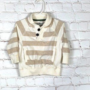 OshKosh Kids Collar Pullover Sweater Striped Long Sleeve Preppy Sz 12M